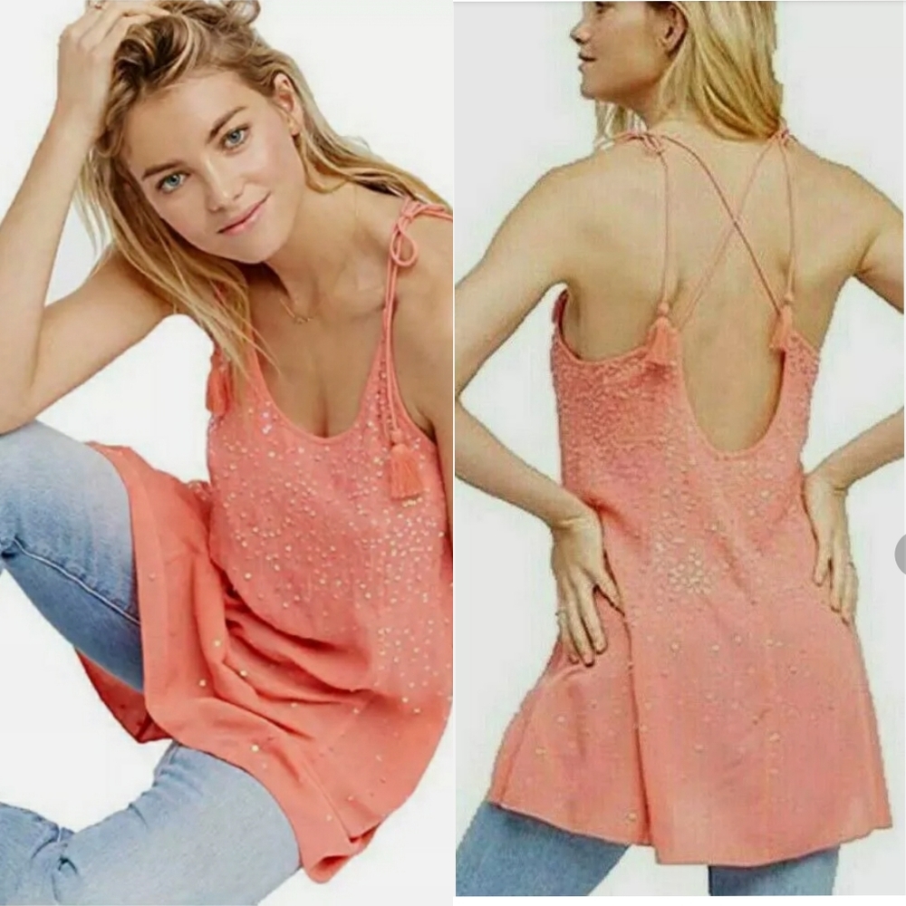 Free people Just Watch Me Slip Dress in Sky size XS